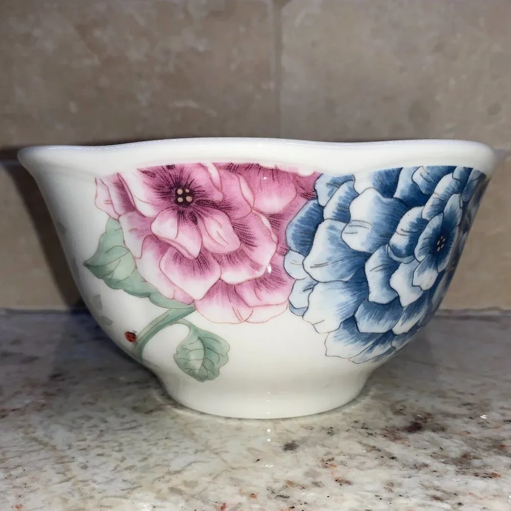 Lenox Butterfly Meadow Hydrangea Rice Bowl NWT